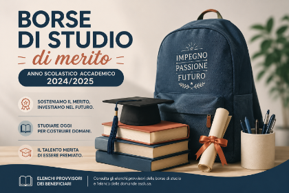 Elenchi provvisori beneficiari delle Borse di studio di merito studenti 2024/2025