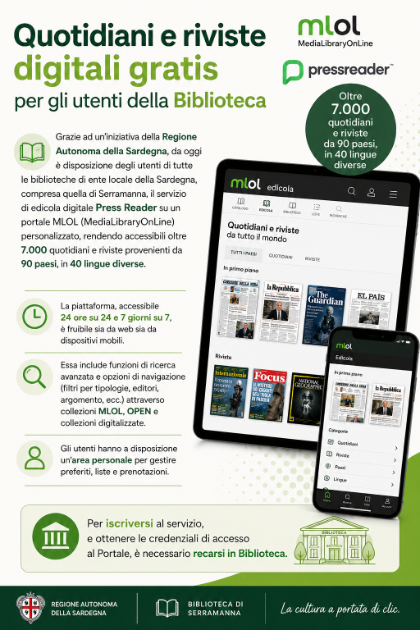 Attivazione  accesso gratuito ad Edicola digitale della Piattaforma MLOL