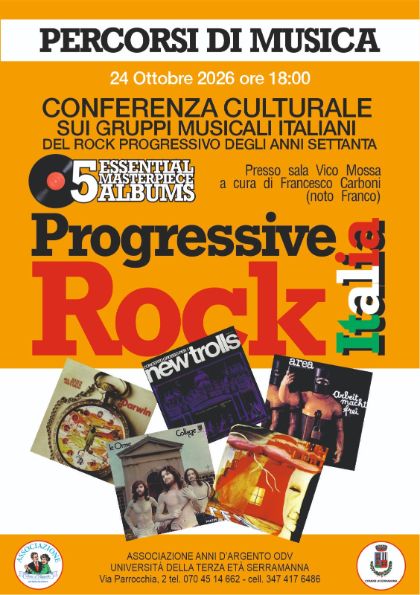 Percorsi di Musica. Il progressive rock. 24 ottobre, ore 18:00