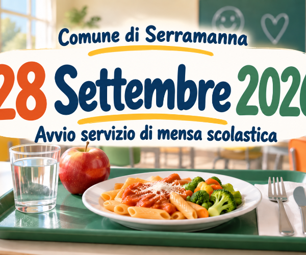Servizio mensa scolastica 2026/2027 – Avvio lunedì 28 settembre 2026